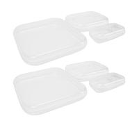 ACOGEDO Set di 6 Astucci Rigidi Trasparenti con Cerniera, 3 Misure, Organizer Trasparenti con Guscio Rigido con Plastica PET Schiacciata per Articoli Toeletta Viaggio, Artic (6PCS)
