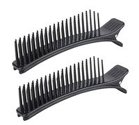 ACOGEDO Set di Clamp/Holder di Acconciatura Affidabile con Manico Opaco Non Slip | Parrucchiere di Sezionamento del Salone Nero per Tutti i di Capelli | Strumento di Partizione per Capelli (BLACK)