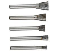 ACOGEDO Set di Frese Singole in Carburo di Tipo N con Gambo da 6 Mm - Lime Industriali da 5 Pezzi per Levigatura e Lucidatura per l'aviazione, l'automotive, la Marina e la Lavorazione dei Metalli