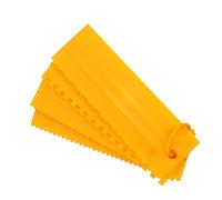 ACOGEDO Set di Raschietti per Torta da 4 Pezzi con 8 Stili di Raschietto per Torta in Plastica per Divertimento Al Forno Fai-da-te (YELLOW)