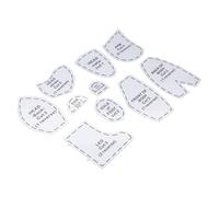 ACOGEDO Set di Righelli per Orsi da 10 Pezzi Set di Strumenti per Quilting in Acrilico Fai da Te di Modelli per Cucire per Orsi Riutilizzabili S 10 Pollici Usato per Creare Lattine Fai-da-te per (L