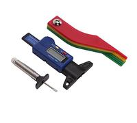 ACOGEDO Strumento Digitale per la Misurazione della profondità dei Pneumatici con Codice Colore, Portatile, Portatile, per Pastiglie dei Freni a Disco per Auto, Camion, con un Calibro Digitale per