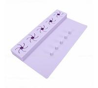ACOGEDO Tappetino Porta Smalto in Silicone, Poggiamano per Nail Art, con Separatori per Dita e Fessure per Petali, per Manicure Viaggio in Salone di Casa (PURPLE)