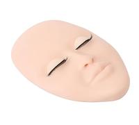 ACOGEDO Testa di Manichino di Pratica Ciglia Simulata 3D con Ciglia a Doppio Strato e Palpebre Rimovibili per l'allenamento di Estensione delle - Gomma e Silicone, Rosa (PINK)