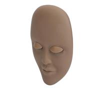 ACOGEDO Testa di Manichino Estensione delle Ciglia Realistiche con Tocco Morbido Presenta Faccia in Silicone e 6 Palpebre Sostituibili per la Pratica delle Ciglia in Rosa (BROWN)