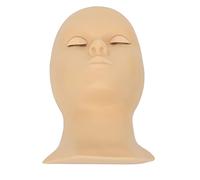 ACOGEDO Testa di Manichino per Ciglia Staccabile per la Pratica del Trucco - Morbido Stampo per Viso Elastico in Silicone con Ciglia Allungate - Rosa, per l'allenamento di Estensione delle (Colore