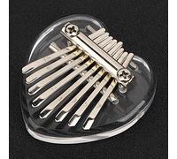 ACOGEDO Thumb Piano 8 Tasti Portatile in Materiale Acrilico Decorazione Strumento Musicale Sembra Molto Essere Chiave Ap Thumb Piano8 Tasti KalimbaMini Piano a Forma di Cuore (cristallo a forma di