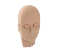 ACOGEDO Trucco Realistico Pratica del Modello di Faccia con Palpebre in Silicone e Design del Manichino in Gomma per Innestare l'allenamento delle Ciglia, Rosa (Marrone chiaro)