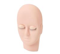 ACOGEDO Trucco Realistico Pratica del Modello di Faccia con Palpebre in Silicone e Design del Manichino in Gomma per Innestare l'allenamento delle Ciglia, Rosa (PINK)