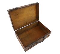 ACOGEDO Valigia IN Legno Sintetico Scatola Portaoggetti Decorativa Vintage Antico Puntello di Tiro Piccolo Usurato Giallo Sembra Sotto l'arredamento caffè una Valigia IN BELLISSIMO STOCCAGGIO Serve