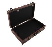 ACOGEDO Valigia Vintage 34x20,5x8 Cm Baule Portabagagli Decorativo in Pelle di Legno per Decorazioni, Deposito, Fotografia, Posizionamento del caffè, Scaffale Adatto, Posto per Servire