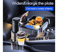 ACOGEDO Vassoio Portabicchieri per Auto Portabicchieri Doppio per Auto 4IN1 per Regolabile per Multifunzionale Espansore per Vassoio Snack C'è una Tazza per Cibo può Tazza Supporto Multi Dedicato (S)