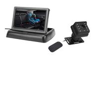 ACOGEDO Videocamera per Bambini per Auto 1080P con Schermo Pieghevole da 4,3 Pollici Visibile Notturna Ampio Angolo di Visione di 150° per il Monitoraggio del Sedile Posteriore ABS Nero
