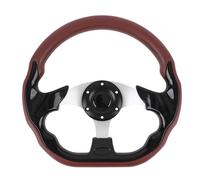 ACOGEDO Volante per Auto 13 Pollici PU Look Sportivo con Presa Migliorata Volante Stile Gara per Adattatore per a 6 Fori Adattatori Vino Rosso il è la Maggior Parte con un Design Ampio