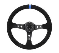 ACOGEDO Volante Universale per Auto 35 Cm/14 Pollici a 6 Bulloni con Clacson Adattatore Standard Rosso con Volante Sterzo Universale Alto con la Maggior Parte del Clacson Sterzo Compatibile