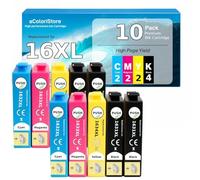 aColoriStore 16XL Cartucce compatibili con Epson Multipack Workforce WF 2510 WF 2010 WF 2520 WF 2630 WF 2750 WF 2630 WF 2650 (4 Nero 2 Ciano 2 Magenta 2 Giallo)