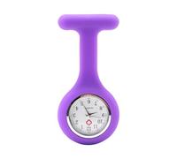 ACOLY Orologio Digitale Da Taschino in Silicone Viola Con Spilla - Design Per Il Controllo Delle Infezioni, Per Il Personale Sanitario (infermieri, Medici, Paramedici)