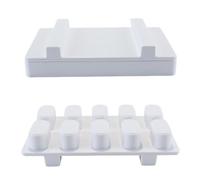 ACOLY Stampo per riso giapponese per sushi 10 in 1 - Antiaderente, rettangolare, in plastica bianca per palline di riso per sushi e nigiri