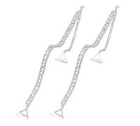 ACOLY Un Paio Di Spalline Per Reggiseno Con Strass, Spalline Regolabili Scintillanti, Per Abiti E Top Per Matrimoni Ed Eventi