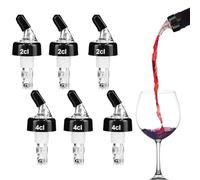 ACOMTUO 6 Pezzi Versatore Bottiglia 2cl +4cl, Misurino per Cocktail, Dosatore Cocktail, Versatori per Bottiglie, Universale Versatore Automatico Misuratore per Vino, Grappa, Cocktail e Olio