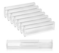 ACOMTUO 8 Pezzi Separatori per Cassetti Trasparenti Espandibili,Regolabili (28,5 - 50,5 cm),Separatori per Cassetti Regolabili,Cassetti in Plastica Trasparente Separatori per Camera da Letto, Bagno