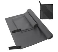 ACOMTUO Asciugamano Microfibra Set di 2-160 x 80 cm Telo Mare Microfibra + 80 x 40 cm Asciugamani Microfibras, Asciugamani Microfibras da Viaggio per Fitness, Spiaggia, Viaggi(Grigio Scuro)