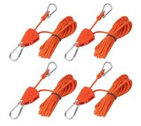 ACOMTUO Cricchetto per Corda 4M, 4 pezzi Adjustable Rope Ratchet, Carrucola Cricchetto per Corda, Corde di Tensionamento Riflettenti per Tenda da Campeggio Escursionismo All'aperto