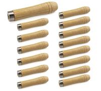ACONDE Manico per lima in legno, manico per lima con forte colletto in metallo, per la lavorazione del legno, falegname, manutenzione attrezzi da 6 mm, lunghezza 105 mm, 15 pezzi