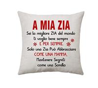 Aconesong Federe per cuscino per zia Federe per cuscino per zia Regali da nipote Nipote Apprezza il regalo per la federa per la zia: sei la migliore zia del mondo