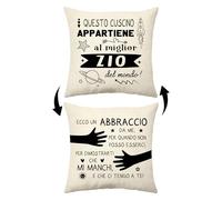 Aconesong Questo Cuscino Appartiene al Miglior Zio del Mondo Divertenti Copricuscini Regali di Compleanno Natale da Nipote (Zio)