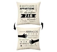 Aconesong Questo Cuscino Appartiene alla Migliore Zia del Mondo Divertenti Copricuscini Regalo di Festa della mamma Regali di Compleanno Natale da Nipote (Zia)