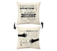 Aconesong Ragazzo Compagno Regalo Questo Cuscino Appartiene al Miglior Fidanzato del Mondo Divertenti Copricuscini Regalo di San Valentino Regali di Compleanno Natale da Fidanzata (Fidanzato)