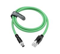AConnect Cavo Ethernet M8 A-Code 4 pin maschio a RJ45 Cat6a ad alta flessibilità schermato per Beckhoff ZK1090-3191 Automazione industriale EtherCAT Fieldbus 16,4ft/5 m