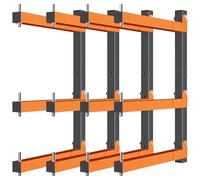 Acools Scaffale per legname, scaffale sopraelevato per garage, supporto da parete resistente, 2 scaffali in legno per organizzare e riporre negozi, organizer da parete in garage (confezione da 4)