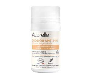 Acorelle Certified Organic Deodorant Care Roll-on 24H Long Lasting Efficy Floral Softness