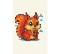 Acorn Adventures: Fun and cheerful notebook with a big-eyed squirrel holding an acorn - perfect for forest animal lovers.