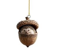 Acorn Ornaments, 2D Acrylic Festival Animals Pendant, Christmas Tree Decorations For Winter Holiday, Home Living Room Bedroom, Patio Garden, Holiday Party Decor, Seasonal Ornament Hanging, Festive Dec