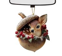 Acorn Ornaments - 2D Flat Forest Animal Holiday Decor, Decorative