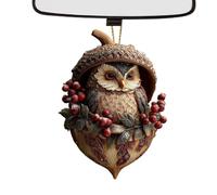 Acorn Ornaments - 2D Flat Forest Animal Holiday Decor, Decorative