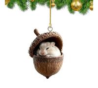 Acorn Ornaments - Acorn Christmas Tree Ornaments, Pine Cone Animal Decor. 2d Acrylic Festival Animals Hanging Pendant Or Winter Holiday, Home, Living Room, Bedroom, Patio, Garden