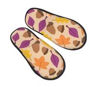 Acorn - Pantofole autunnali con foglie autunnali per uomo e donna, calde e soffici caldi, per la casa, la camera da letto, pantofole invernali