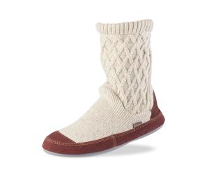 Acorn Pantofole da donna a forma di stivale, comode, in memory foam, antiscivolo, resistenti, a metà polpaccio, con suola interna ed esterna, Avena Puntinato, 6.5-7.5