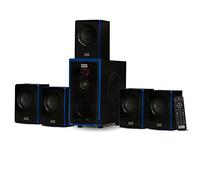 Acoustic Audio AA5102 Bluetooth Powered 5.1 Speaker System Home Theater Surround, Black (AA5102)