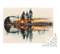 Acoustic Guitar Nature Puzzle Impossible 1000 Pezzi Interesting Decorazione Per La Casa. Rilassamento E Intelligence Per Adulti E Ragazzi Da 14 Anni 70x50cm/1000pcs