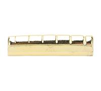 Acoustic Guitar Nut Replacement 43mm | Pre - Slotted Brass Nut for 6 String Guitars | Gold Metal Nut for Folk/Classical Guitars | Standard Size 1.7 Inch