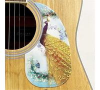 Acoustic Guitar Pickguard Battipenna verniciato a forma di goccia per chitarra folk 41 pollici per chitarra acustica antigraffio(Peacock)