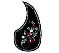 Acoustic Guitar Pickguard, Scratch-Resistant Guard Sticker, 6.89x3.74 Inches 6.69x4.53 Inches Lightweight, Vintage Water Drop for Bird Shapes, White, Green, Yellow