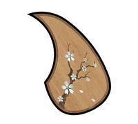 Acoustic Guitar Pickguard, Scratch-Resistant Guard Sticker, 6.89x3.74 Inches 6.69x4.53 Inches Lightweight, Vintage Water Drop for Bird Shapes, White, Green, Yellow