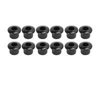 Acoustic Guitar Tuner Conversion Bushing Set | 12Pcs 10mm Plastic Adapters for Smooth Tuning | Easy Install Replacement Kit for Guitar Maintenance/Repair (Black)