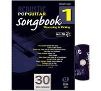 Acoustic Pop Guitar - SONGBOOK 1 de Michael Langer - à chaque titre gratter et de pickingm uster - Note livre avec CD et Dunlop plek